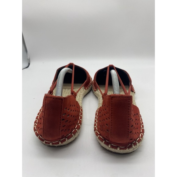 Eileen Fisher Lee 2 Women Espadrille Shoe Size 7.5 Elastic Leather Slip On‎ Red - Picture 5 of 7